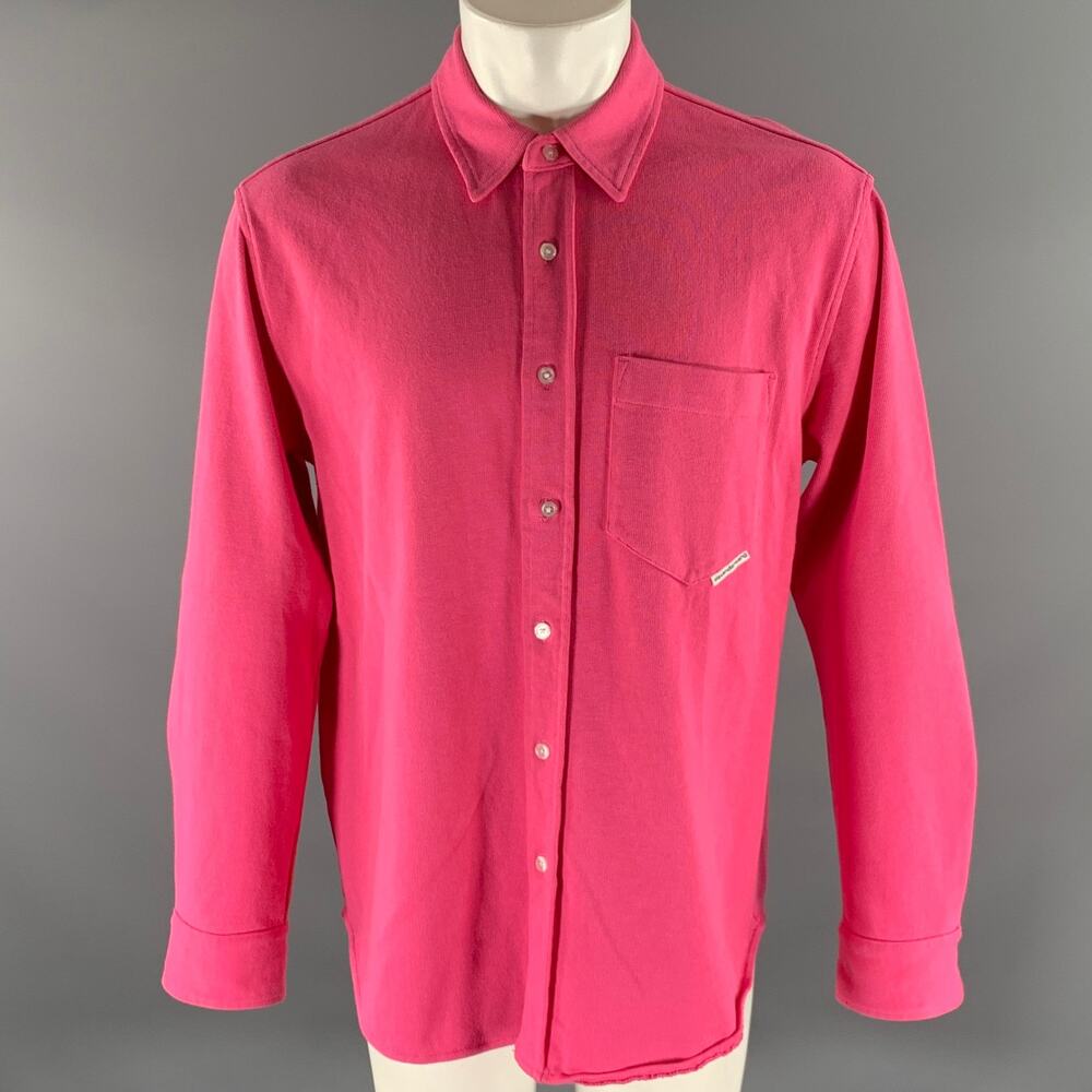 ALEXANDER WANG Size M Pink Cotton Button Up Long Sleeve Shirt